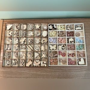 Wood beads / wood craft pieces / wood buttons